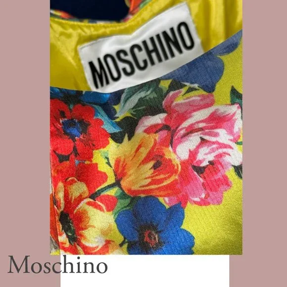 NEW! MOSCHINO COUTURE Rare 'Runway' Flower & Cone Dress, Sz 40 Italian (US 4) - Picture 9 of 11